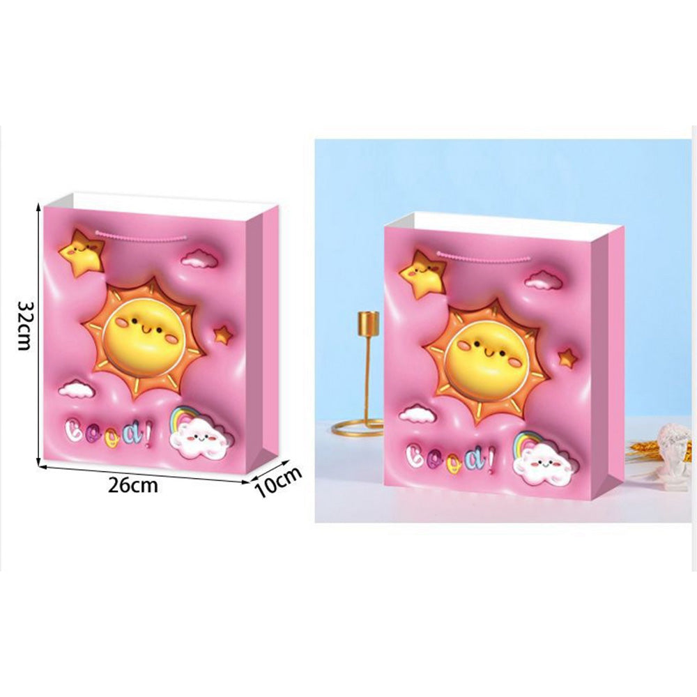 Χάρτινη Σακούλα Δώρου 3D Συννεφάκια 32X26X10 εκ  4 Σχέδια - 1 Τμχ